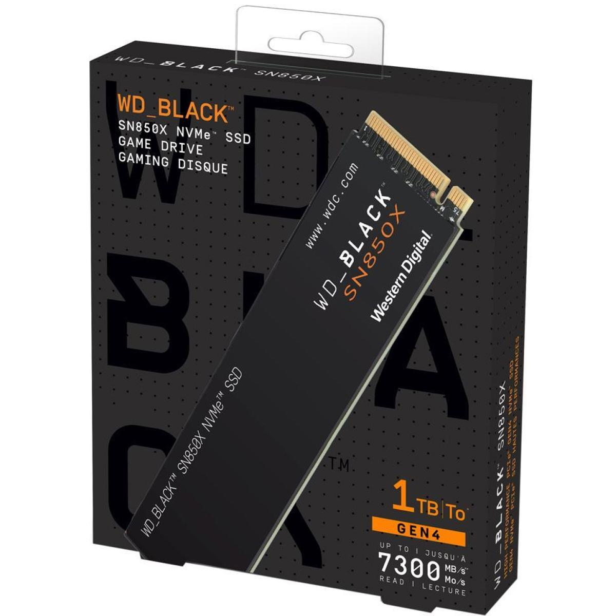 WD BLACK SN850X NVMe M.2 2280 1TB PCI WD BLACK SN850X NVMe M.2 2280 1TB PCI